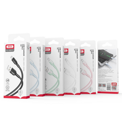 Cablu Date si Incarcare USB-A - microUSB XO Design NB212, 18W, 1m, Alb