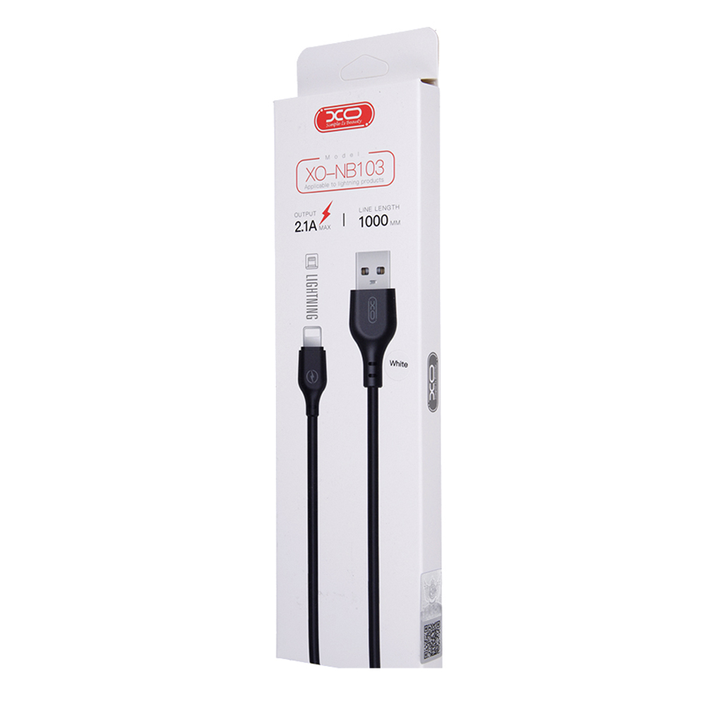 Cablu Date si Incarcare USB-A - Lightning XO Design NB103, 18W, 1m, Alb