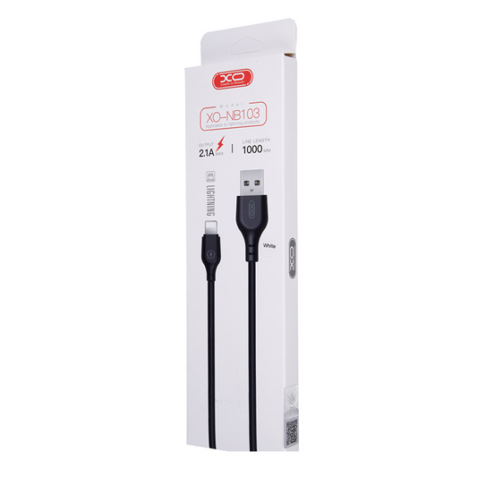 Cablu Date si Incarcare USB-A - Lightning XO Design NB103, 18W, 1m, Alb