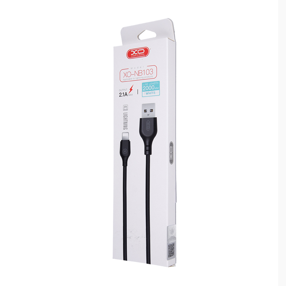 Cablu Date si Incarcare USB-A - Lightning XO Design NB103, 18W, 2m, Alb
