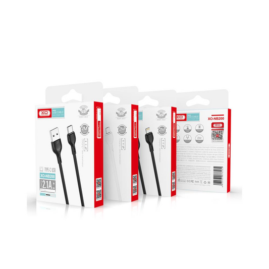 Cablu Date si Incarcare USB-A - Lightning XO Design NB200, 10W, 2m, Negru