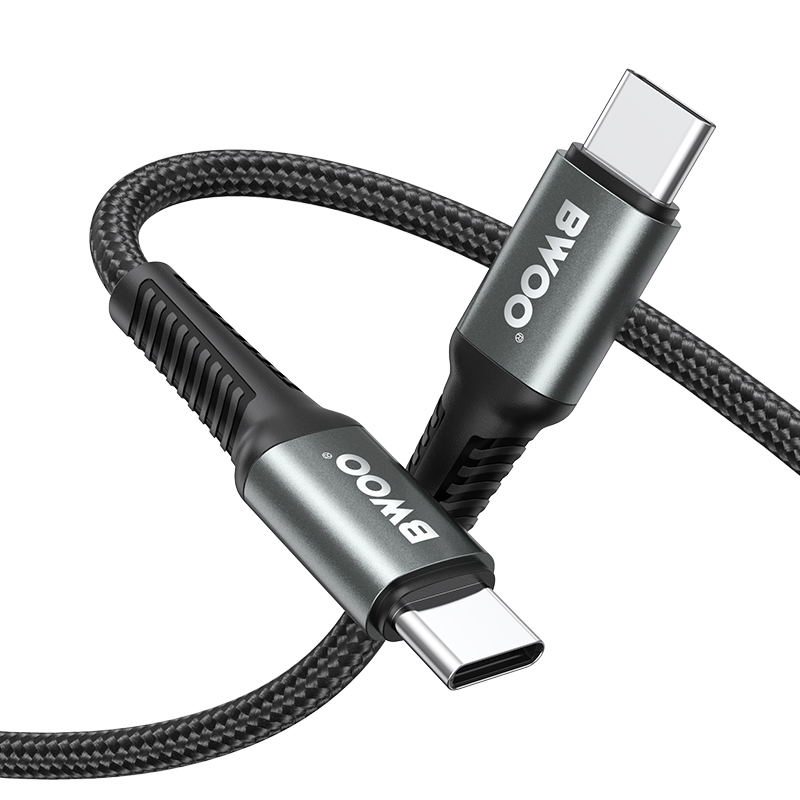 Cablu Date si Incarcare USB-C - USB-C BWOO BO-X288C-C, 60W, 1m, Negru