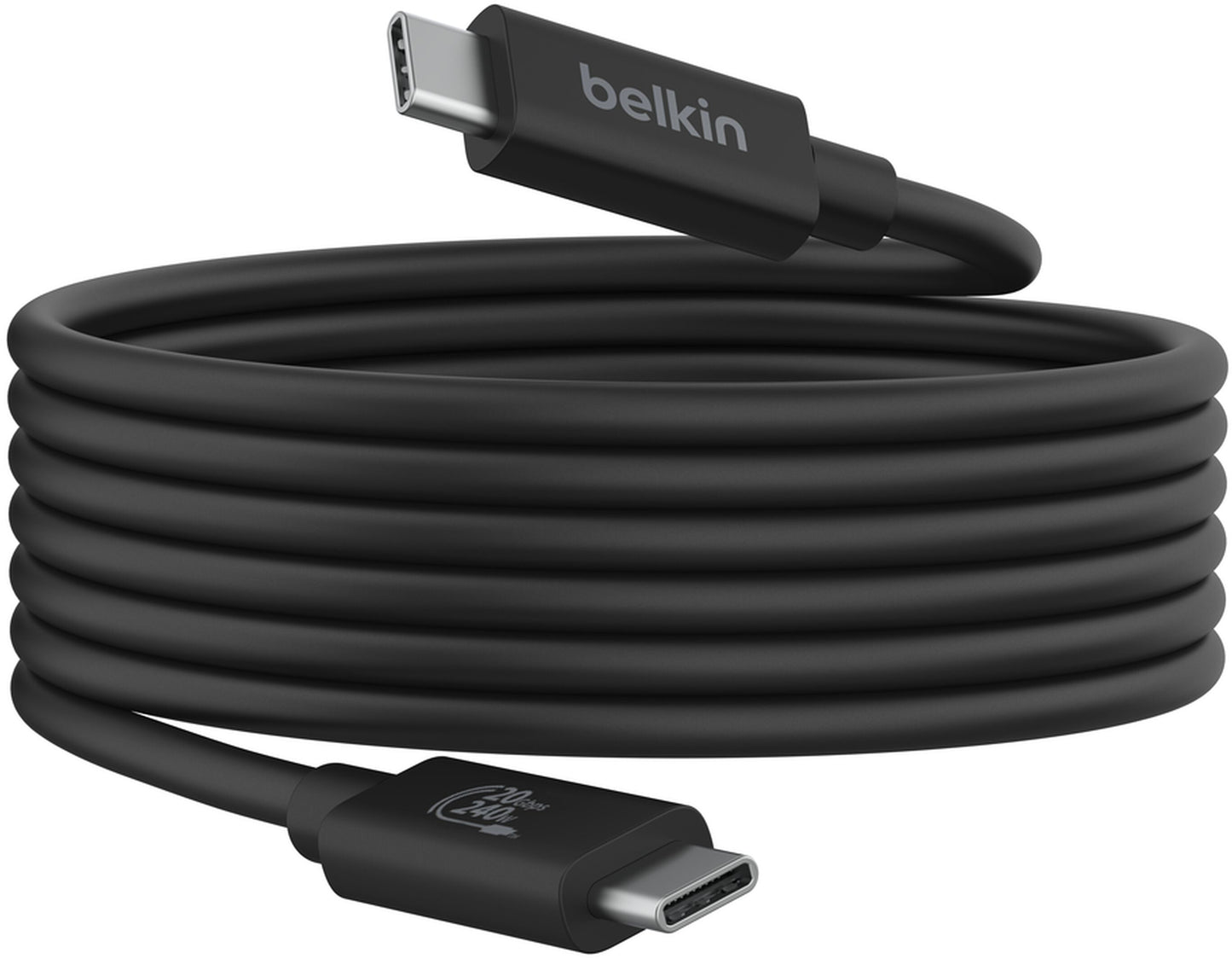 Cablu Date si Incarcare USB-C - USB-C Belkin Connect, 240W, 2m, Negru INZ004bt2MBK