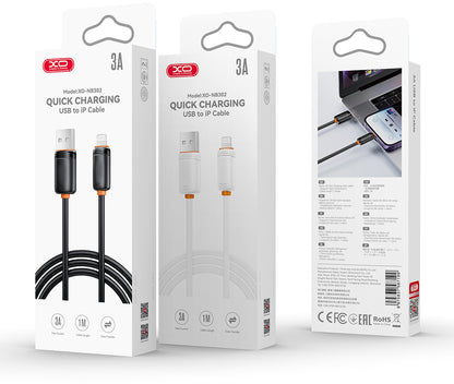 Cablu Date si Incarcare USB-A - USB-C XO Design NB302, 18W, 1m, Negru