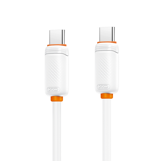 Cablu Date si Incarcare USB-C - USB-C XO Design NB-Q298, 240W, 1m, Alb