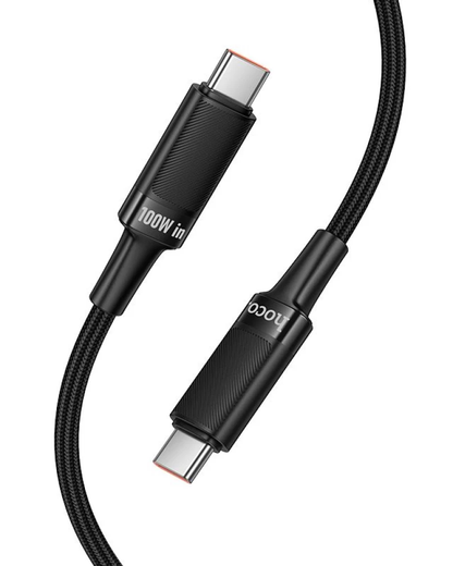 Cablu Date si Incarcare USB-C - USB-C HOCO U153 Extreme, 100W, 1.2m, Negru