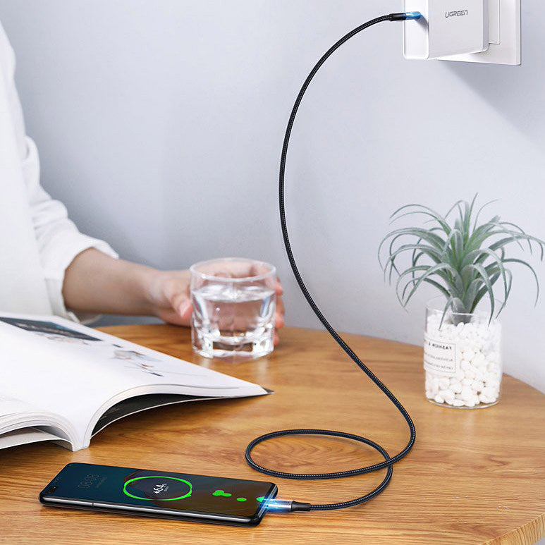 Cablu Date si Incarcare USB-C - USB-C UGREEN US316, 100W, 2m, Gri