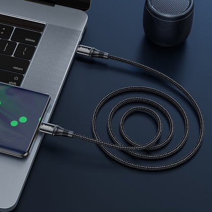 Kabel USB-C do ładowania i transmisji danych - USB-C HOCO X50, 100W, 1m, czarny