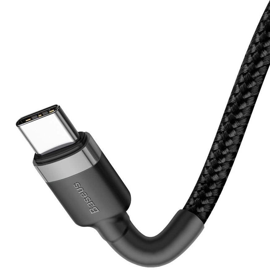 Cablu Date si Incarcare USB-C - USB-C Baseus Cafule, 60W, 2m, Negru CATKLF-HG1