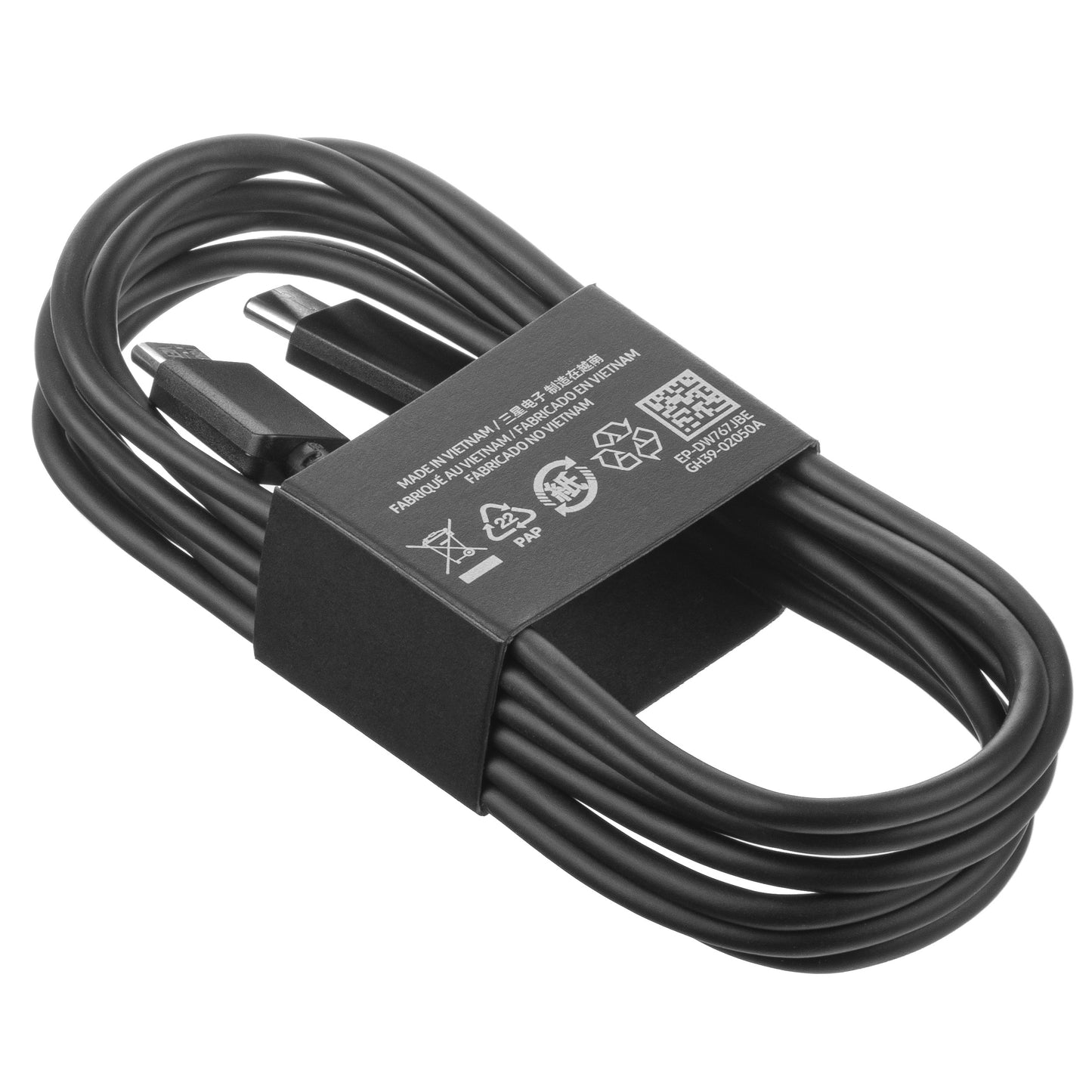 Kabel USB-C do ładowania i transmisji danych - USB-C Samsung EP-DW767JBE, 25 W, 1,8 m, czarny GP-TOU021RFCBW