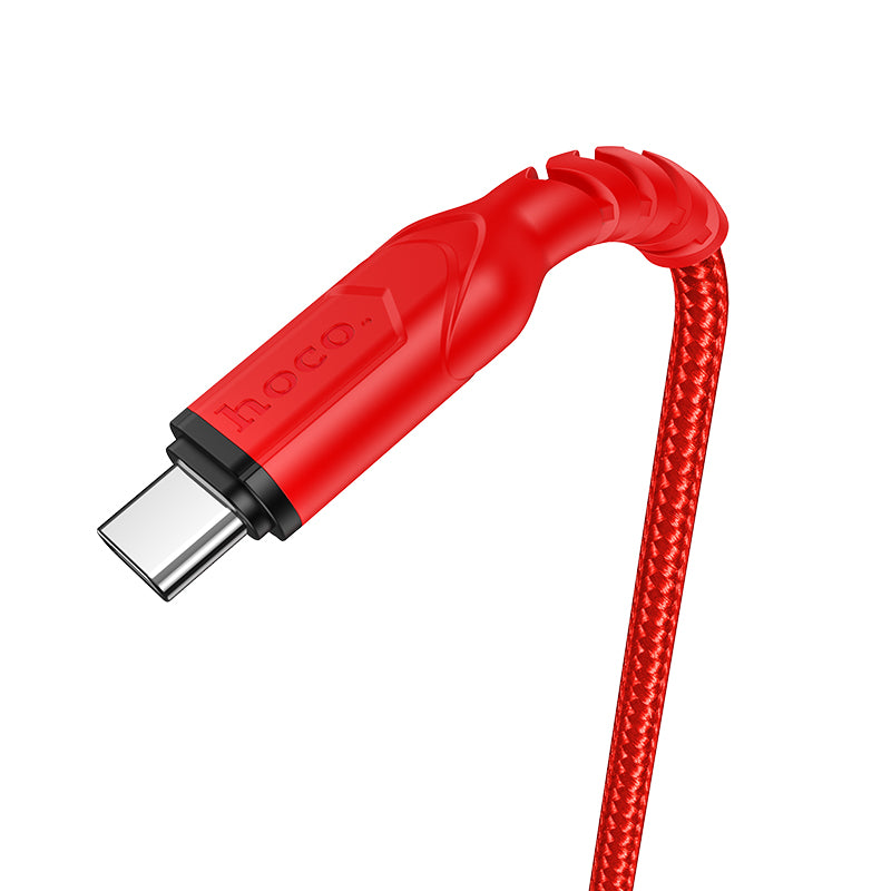 Cablu Date si Incarcare USB-A - USB-C HOCO X59 Victory, 18W, 1m, Rosu