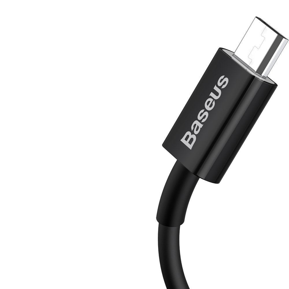 Cablu Date si Incarcare USB-A - microUSB Baseus Superior Series, 18W, 1m, Negru CAMYS-01