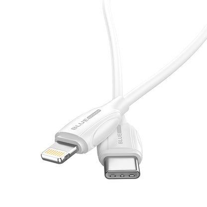 Kabel USB-C - Lightning do ładowania i transmisji danych BLUE Power B1BX19, 18 W, 1 m, biały