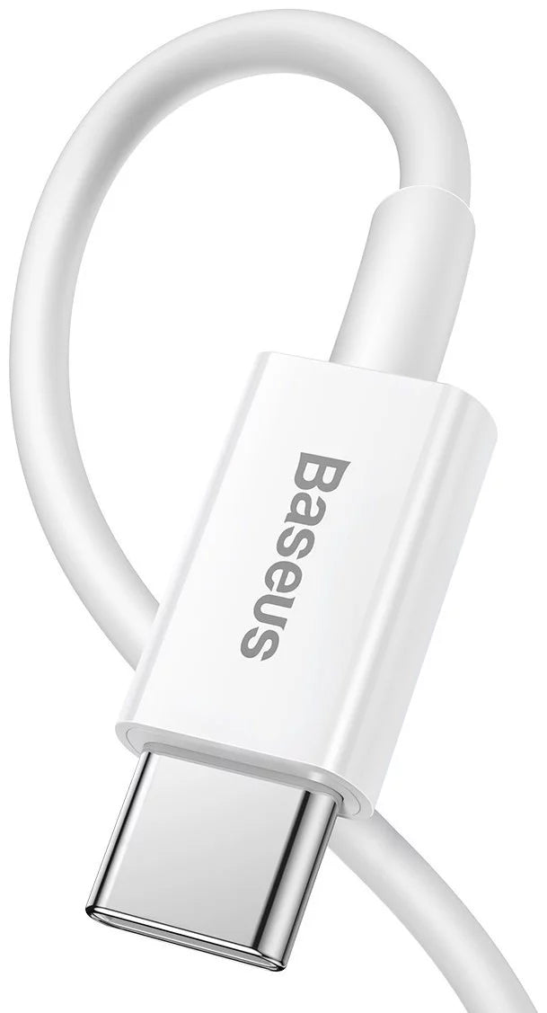 Cablu Date si Incarcare USB-C - Lightning Baseus Superior Series, 20W, 1.5m, Alb CATLYS-B02