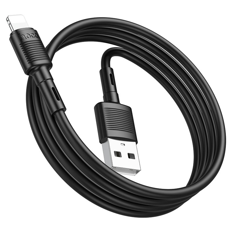 Cablu Date si Incarcare USB-A - Lightning HOCO X83 Victory, 18W, 1m, Negru