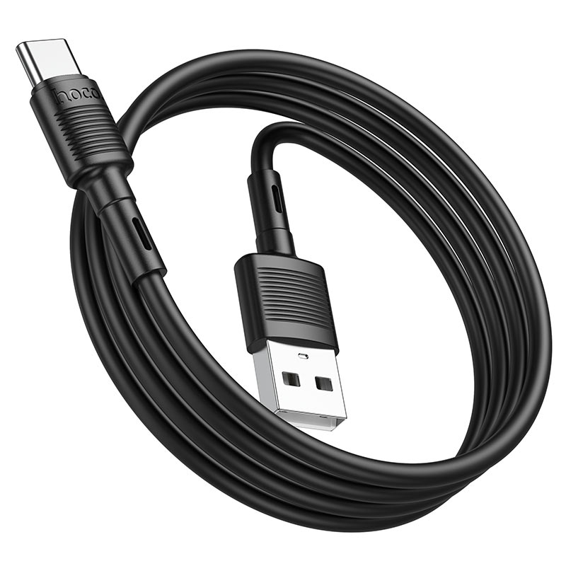 Cablu Date si Incarcare USB-A - USB-C HOCO X83 Victory, 20W, 1m, Negru