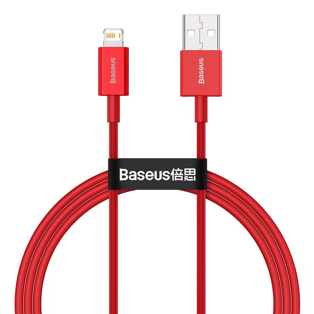 Kabel do ładowania i transmisji danych USB-A - Lightning Baseus Superior Series, 20W, 1m, czerwony CALYS-A09 