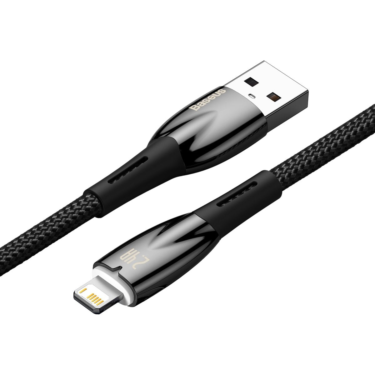 Cablu Date si Incarcare USB-A - Lightning Baseus Glimmer Series, 20W, 2m, Negru