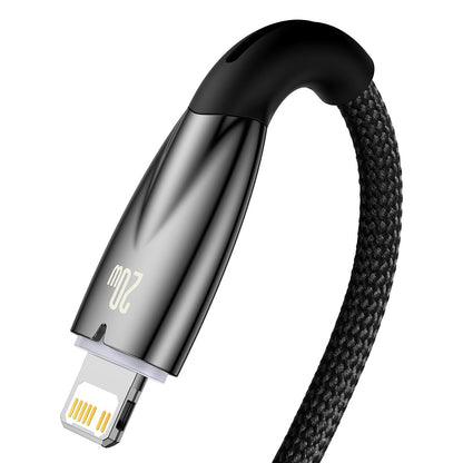 Cablu Date si Incarcare USB-C - Lightning Baseus Glimmer Series, 20W, 2m, Negru CADH000101