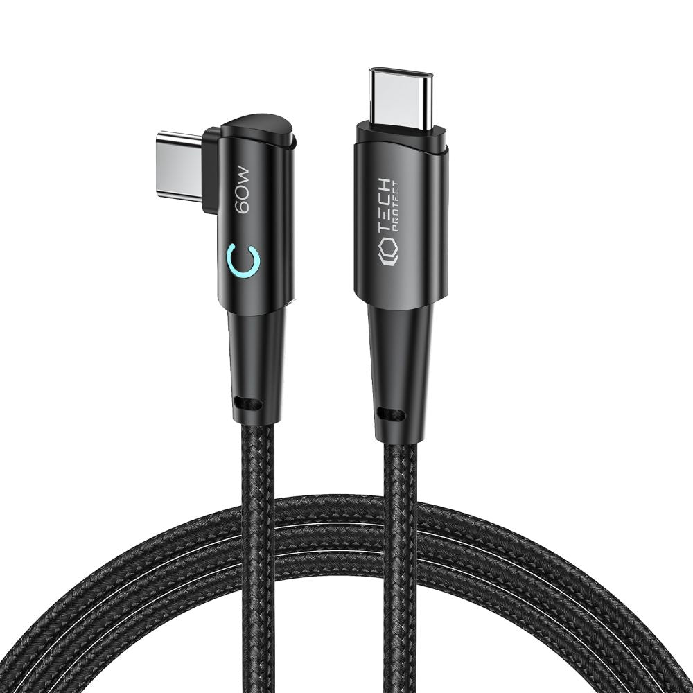 Cablu Date si Incarcare USB-C - USB-C Tech-Protect Ultraboost L, 60W, 2m, Gri