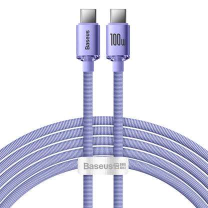 USB-C Data and Charging Cable - USB-C Baseus Crystal Shine Series, 100W, 2m, Purple CAJY000705 