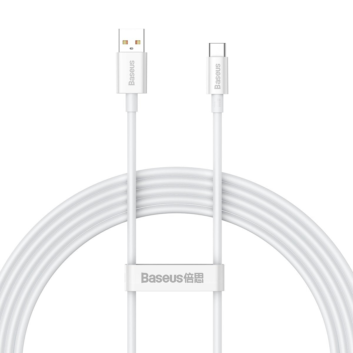 Cablu Date si Incarcare USB-A - USB-C Baseus Superior Series, 100W, 2m, Alb CAYS001402