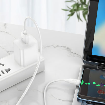 Cablu Date si Incarcare USB-A - USB-C HOCO X96, 27W, 1m, Alb