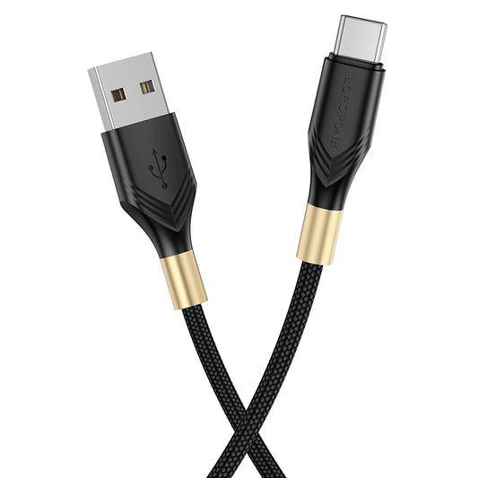 Kabel do ładowania i transmisji danych USB-A - USB-C Borofone BX92 Advantage BX92, 18W, 1m, czarny 