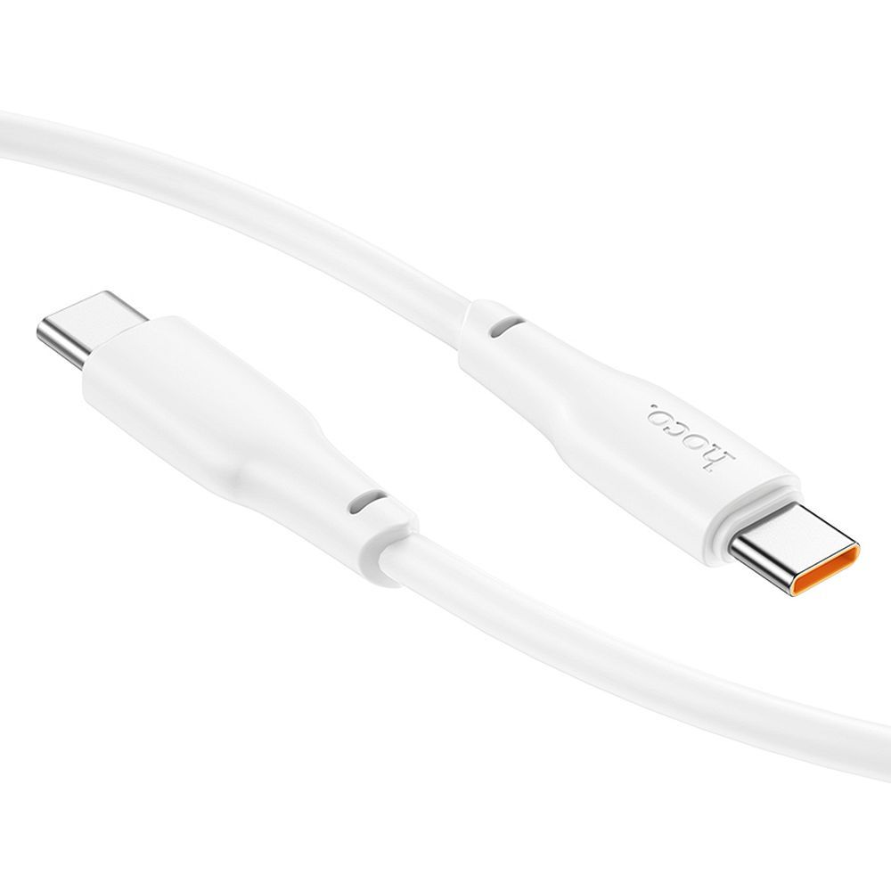 Kabel USB-C do ładowania i transmisji danych - USB-C HOCO X93, 100 W, 1 m, biały 