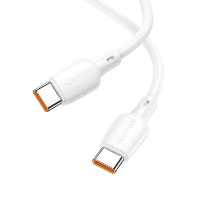 Kabel USB-C do ładowania i transmisji danych - USB-C Borofone BX93, 100W, 1m, biały 