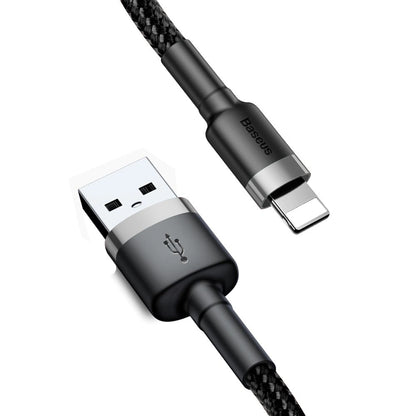 Kabel do ładowania i transmisji danych USB-A - Lightning Baseus Cafule, 18 W, 0,5 m, szary CALKLF-AG1 