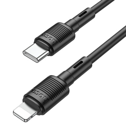 Cablu Date si Incarcare USB-C - Lightning HOCO X83 Victory, 20W, 1m, Negru