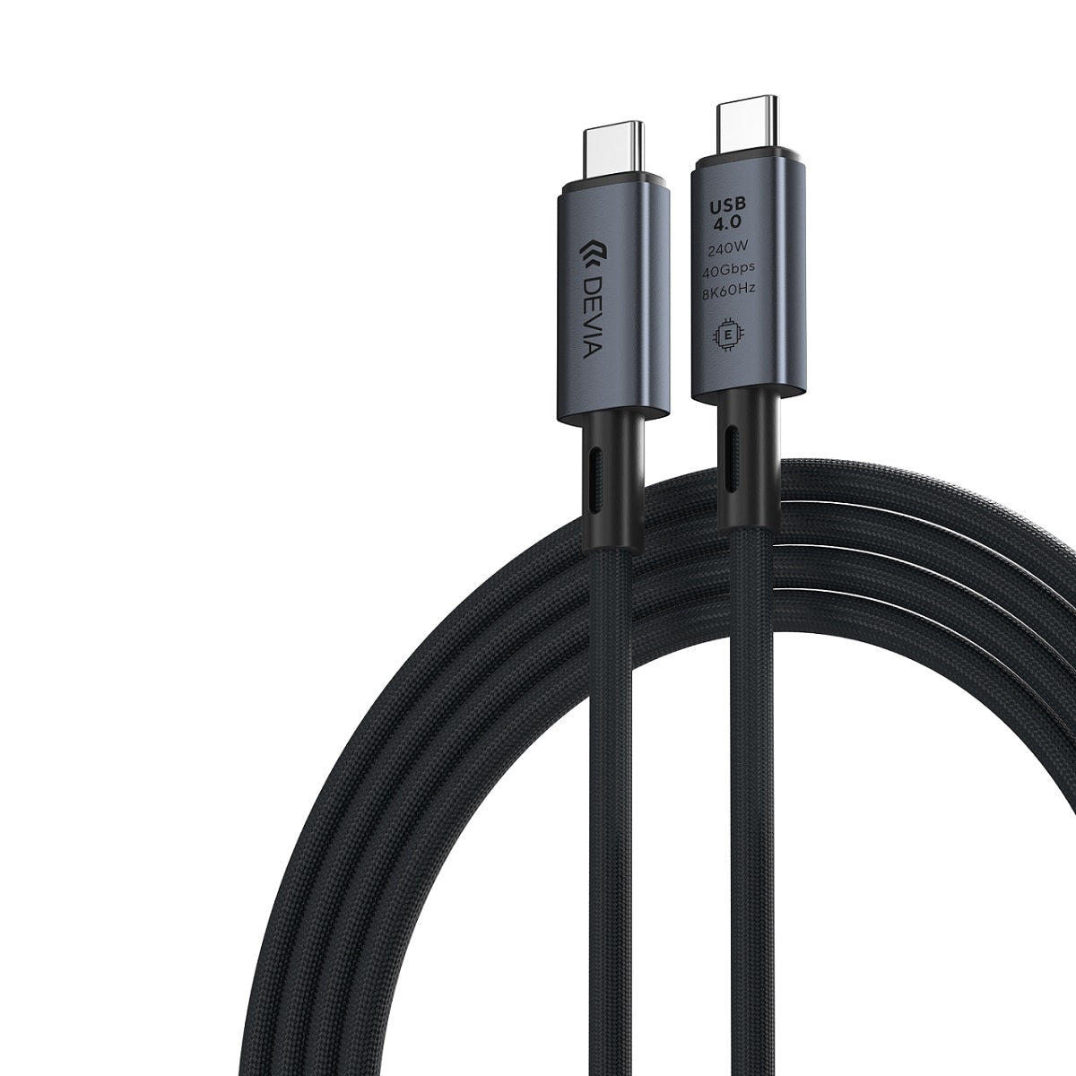 Cablu Date si Incarcare USB-C - USB-C DEVIA EC641, 240W, 1m, Negru