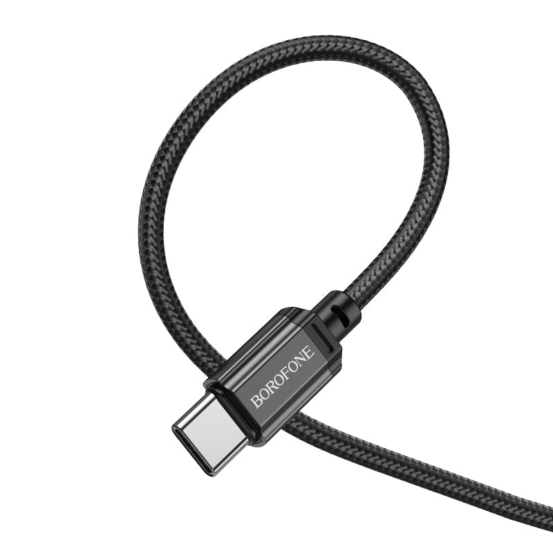 Kabel do ładowania i transmisji danych USB-A - USB-C Borofone BX87 Sharp BX87, 60W, 1m, czarny 