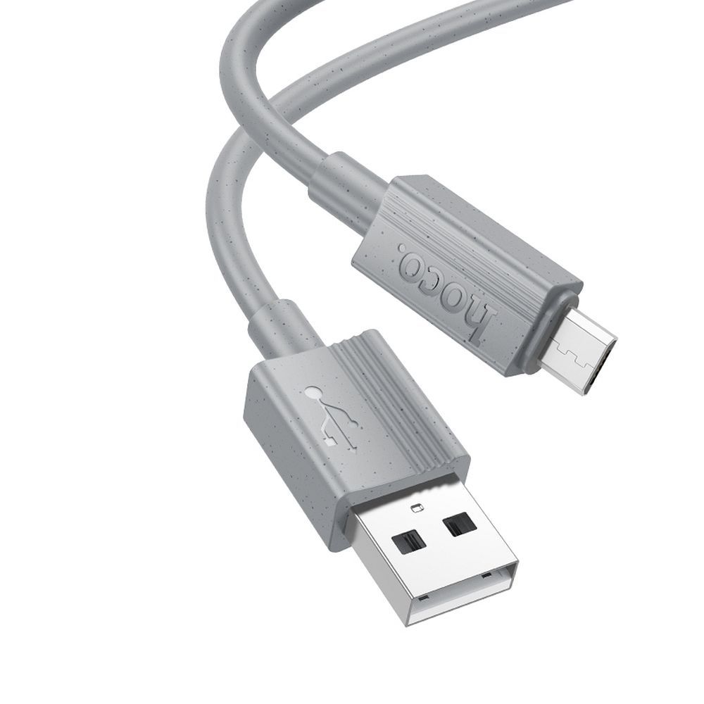 Cablu Date si Incarcare USB-A - microUSB HOCO X107, 18W, 1m, Gri