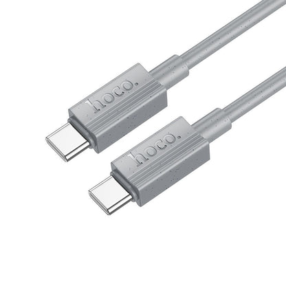 Cablu Date si Incarcare USB-C - USB-C HOCO X107, 60W, 1m, Gri