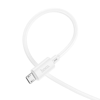 Kabel do ładowania i transmisji danych HOCO X88 USB-A - microUSB, 18 W, 1 m, biały 