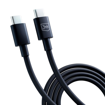 Cablu Date si Incarcare USB-C - USB-C 3MK Hyper, 100W, 1.2m, Negru