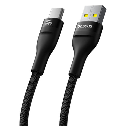 Cablu Date si Incarcare USB-A - USB-C Baseus Flash Series II, 100W, 1m, Negru P10311804111-00