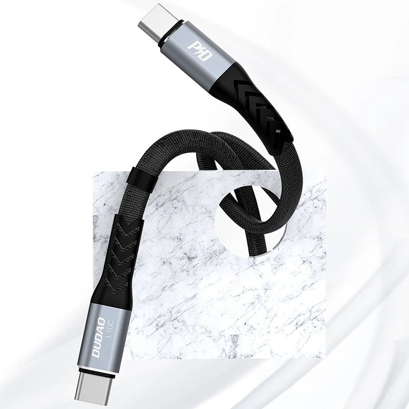 Cablu Date si Incarcare USB-C - USB-C Dudao L10C, 100W, 0.23m, Negru