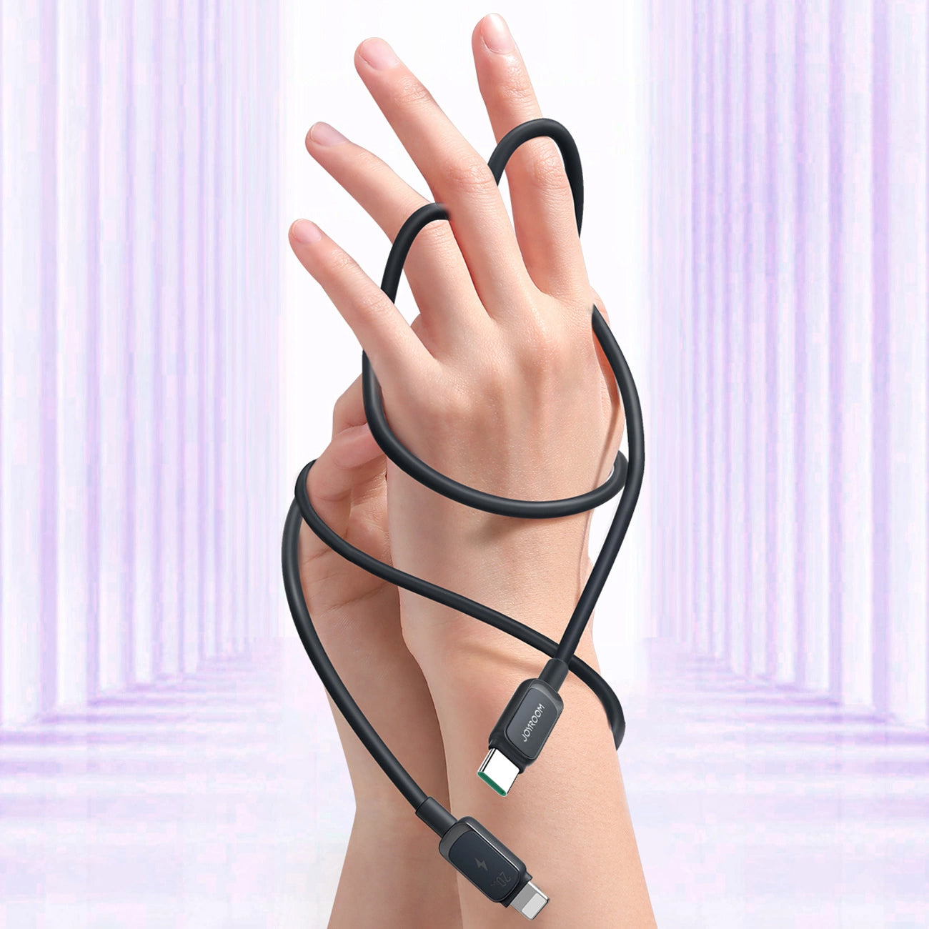 Cablu Date si Incarcare USB-C - Lightning Joyroom A14, 20W, 1.2m, Negru