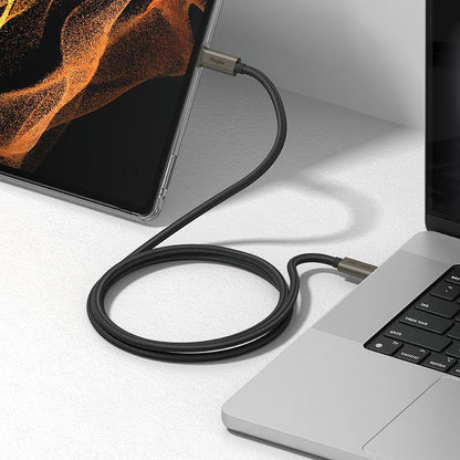 Cablu Date si Incarcare USB-C - USB-C Ringke 2X2, 240W, 1m, Negru