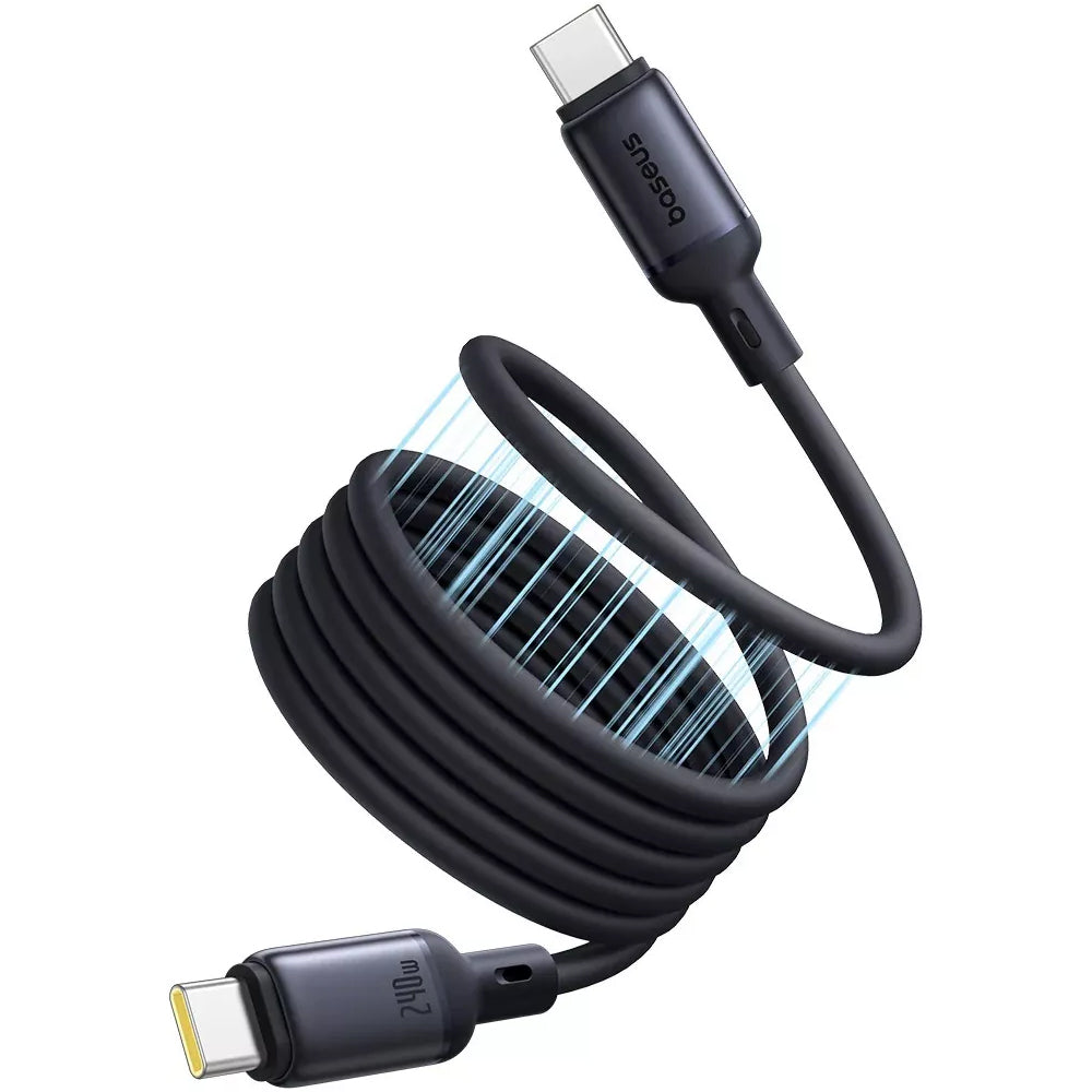 Cablu Date si Incarcare USB-C - USB-C Baseus PicoGo, 240W, 1m, Negru P10376800121-00