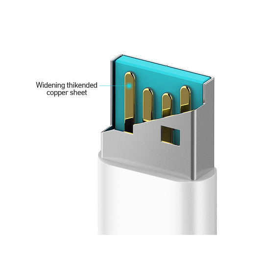 Cablu Date si Incarcare USB-A - Lightning BWOO X172L, 18W, 1m, Alb