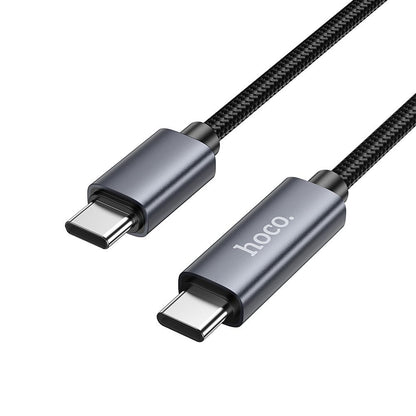 Cablu Date si Incarcare USB-C - USB-C HOCO Display X112, 60W, 1m, Negru