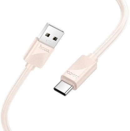 Cablu Date si Incarcare USB-A - USB-C HOCO X114, 18W, 1m, Roz