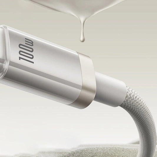 Cablu Date si Incarcare USB-A - USB-C Baseus Titanium, 100W, 1m, Argintiu P10378102G21-00