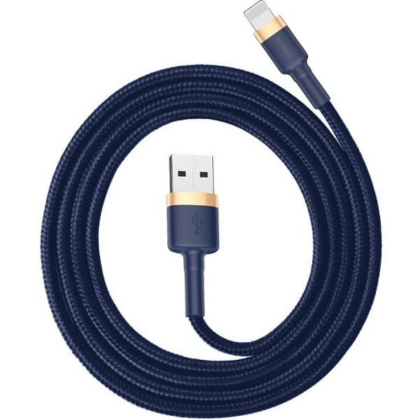 Cablu Date si Incarcare USB-A - Lightning Baseus Cafule, 18W, 2m, Bleumarin CALKLF-CV3