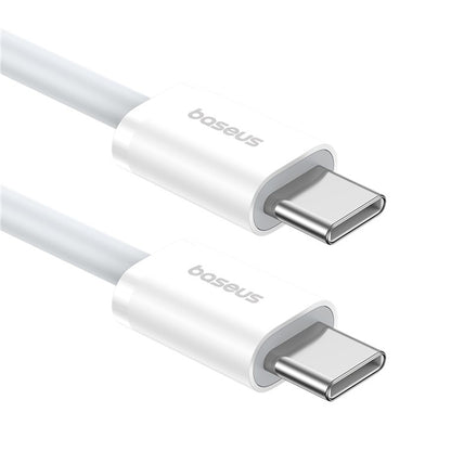 Cablu Date si Incarcare USB-C - USB-C Baseus Superior Series 2, 30W, 1m, Alb P10365200211-00