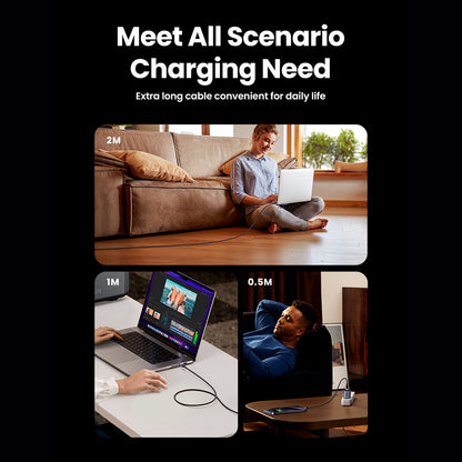 Cablu Date si Incarcare USB-C - USB-C UGREEN L513, 240W, 2m, Negru